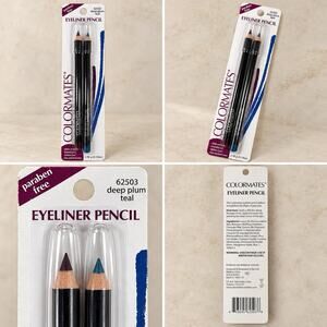 Colormates Eyeliner Pencils Deep Plum Teal 2 Pack 62503 Paraben Free New
